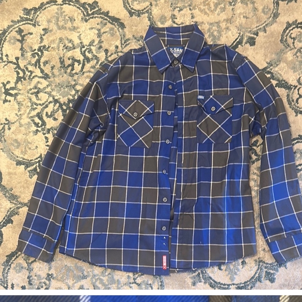 Dixon Laid Back Blue Plaid flannel Shirt